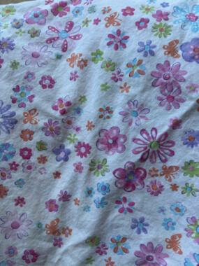 Pottery Barn Kids Organic Cotton Crib Fitted Sheet – Pastel Floral & Butterfly